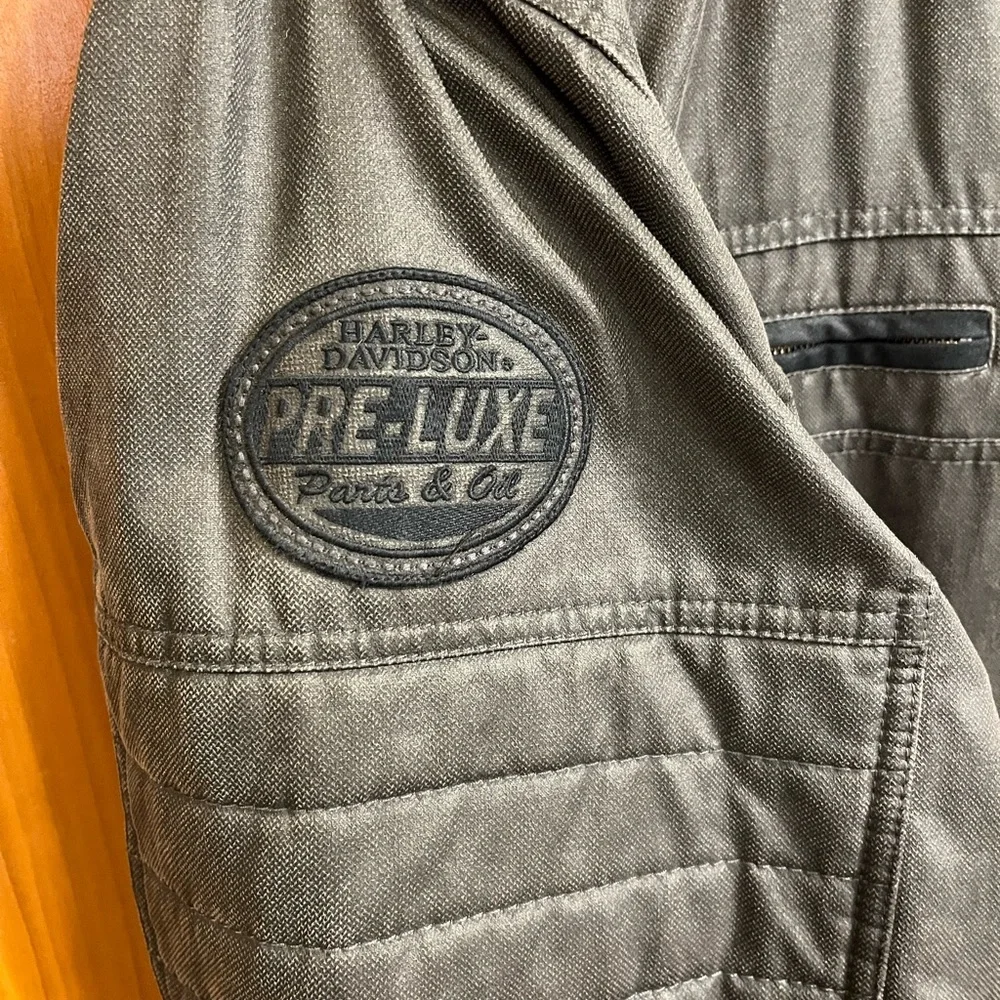 Harley-Davidson Men's Dark Gray Canvas Bomber Jacket - Picture 6 of 10